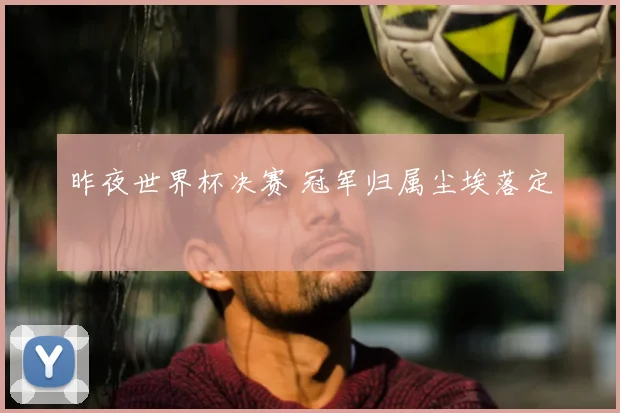 昨夜世界杯决赛 冠军归属尘埃落定